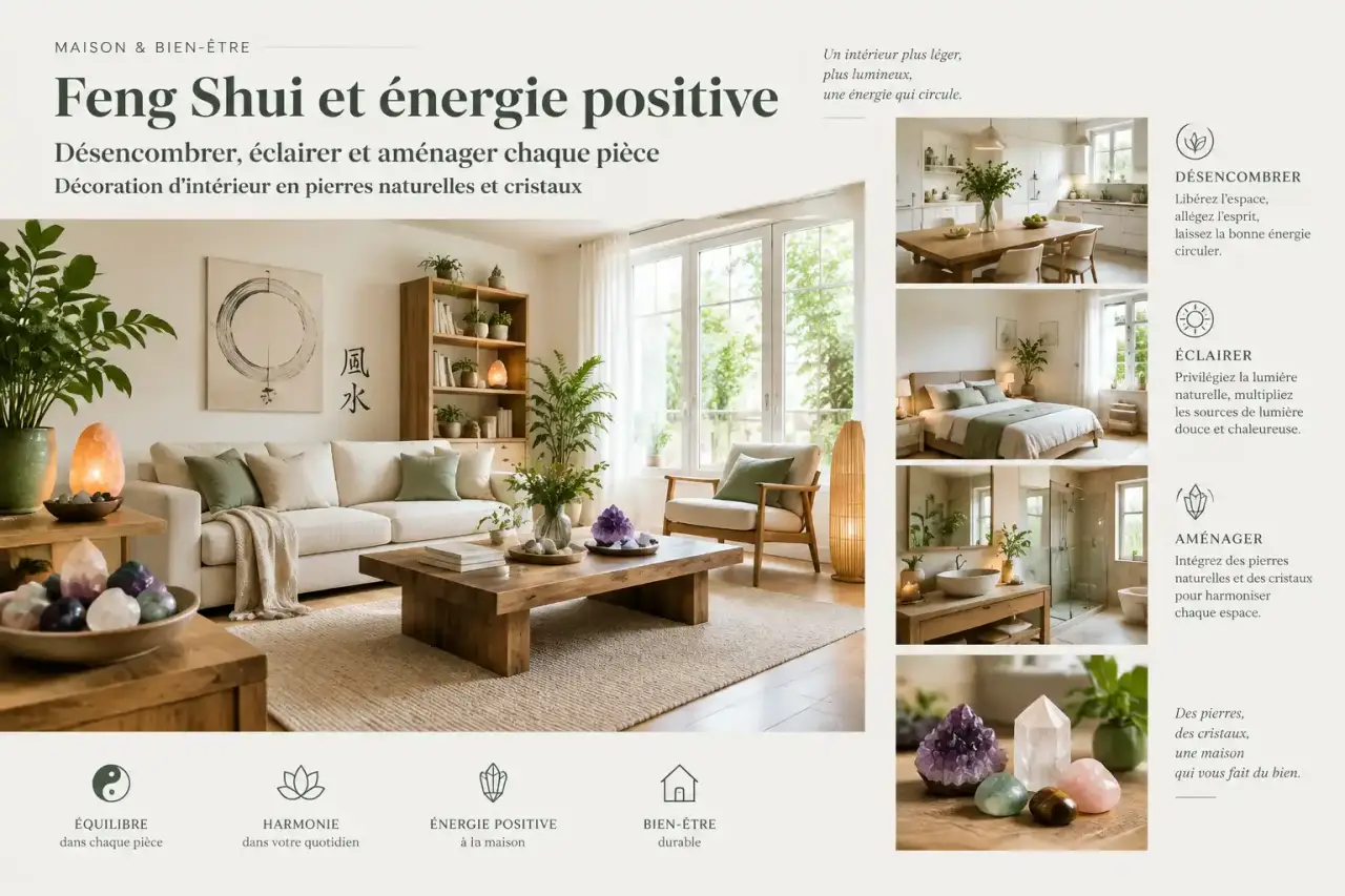 Feng Shui et énergie positive : désencombrer, éclairer et aménager chaque pièce