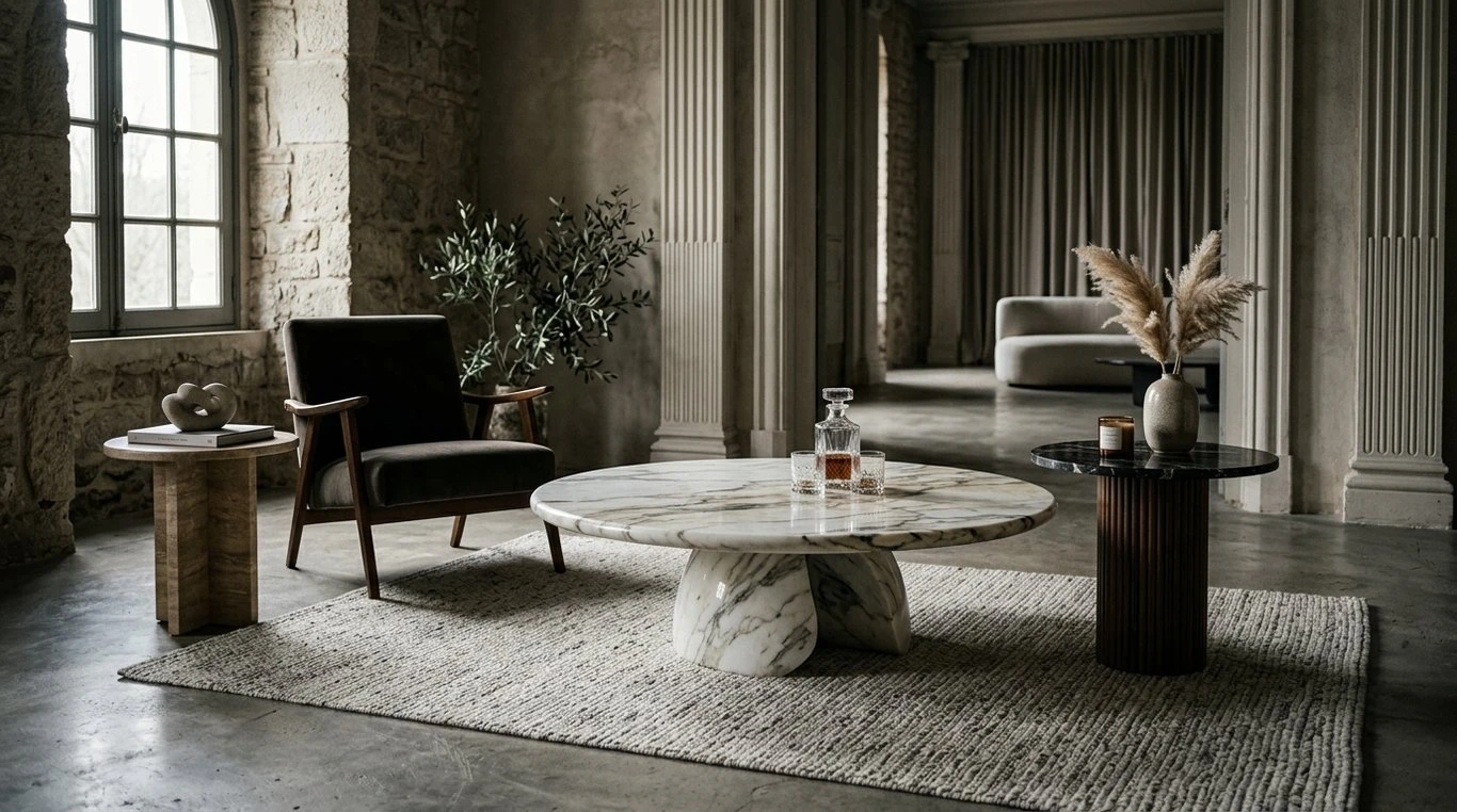 Table en marbre de Carrare