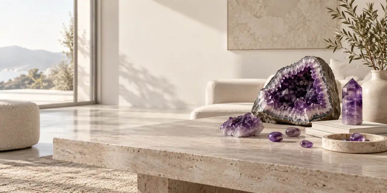 Le violet quartz est l’améthyste : couleur, usages et précautions