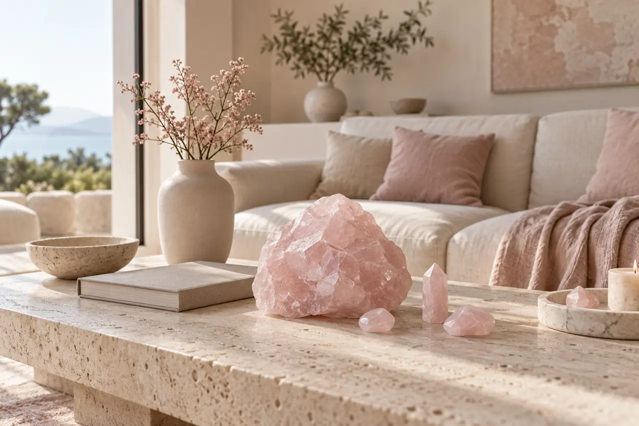Quartz rose en lithothérapie : une symbolique d’amour, sans promesse médicale